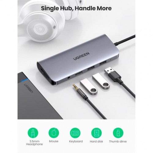 Multifunctional adapter Ugreen CM179 Gray (80133)