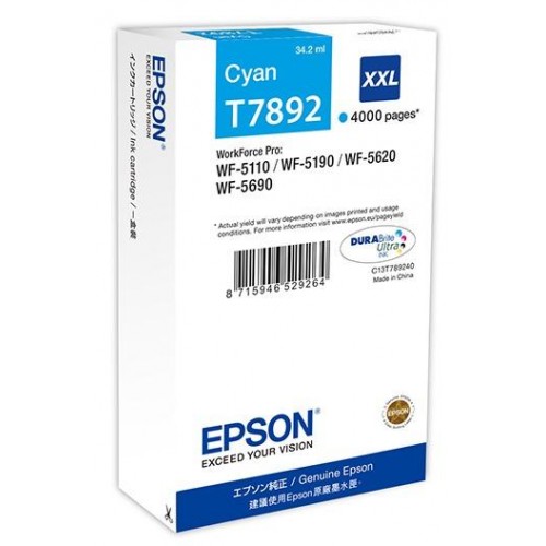 Картридж Epson T7892 Cyan (C13T789240)