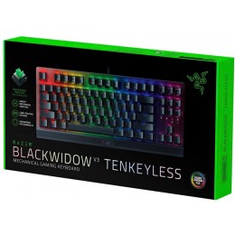 Oyun klaviaturası Razer BlackWidow V3 TKL 87key, Green Switch, USB-A, EN/RU, RGB, black (RZ03-03490700-R3R1)