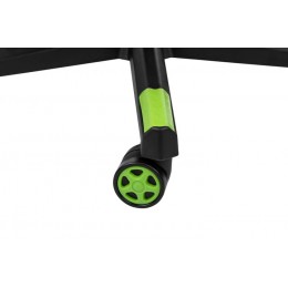 Oyun kreslosu 2E GAMING HEBI, PU Leather, Foldable Armrests, black-green (2E-GC-HEB-BK)