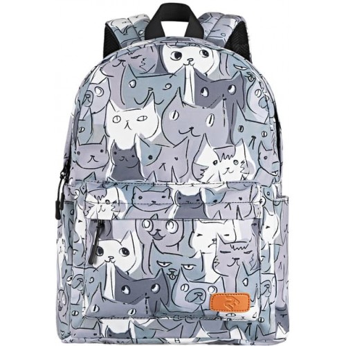 Рюкзак для ноутбука 2E TeensPack Cats, grey (2E-BPT6114GC)