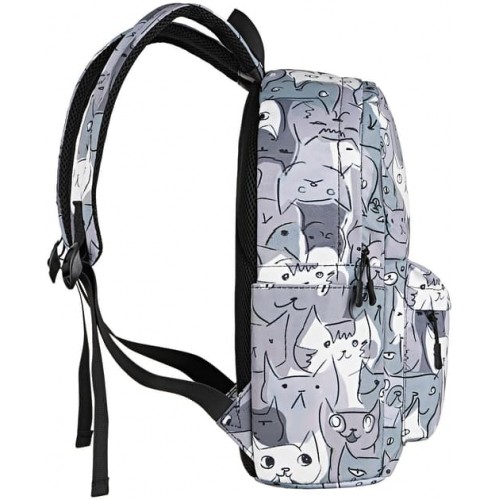 Рюкзак для ноутбука 2E TeensPack Cats, grey (2E-BPT6114GC)