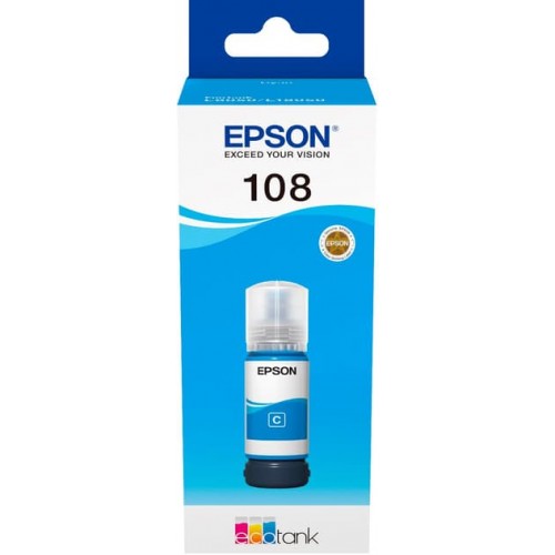 Mürəkkəb Epson 108 EcoTank Cyan (C13T09C24A)