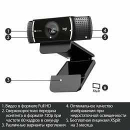 Veb kamera Logitech C922 PRO HD STREAM (960-001088)