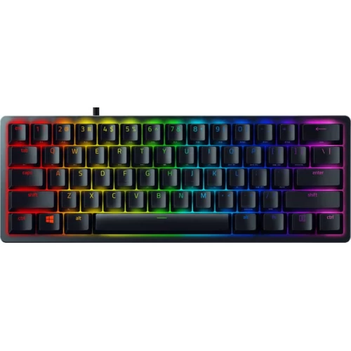 Oyun klaviaturası Razer Huntsman Mini Purple Switch USB RU RGB, Black (RZ03-03391500-R3R1)