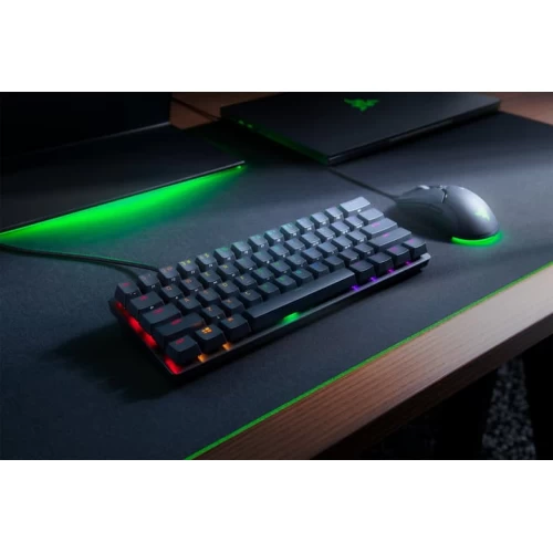 Oyun klaviaturası Razer Huntsman Mini Purple Switch USB RU RGB, Black (RZ03-03391500-R3R1)
