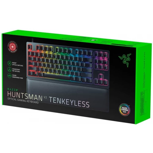Игровая Клавиатура Razer Huntsman V2 TKL 87key, Red Switch, USB-A, EN/RU, RGB, black (RZ03-03940800-R3R1)