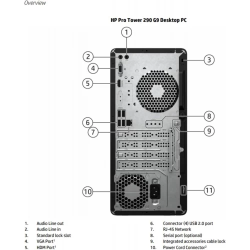 Настольный компьютер HP Pro Tower 290 G9 (8N8X2AA)