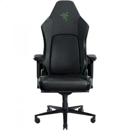 Oyun kreslosu Razer Iskur V2 EPU Leather, 4D-Armrests, black-green (RZ38-04900100-R3G1)