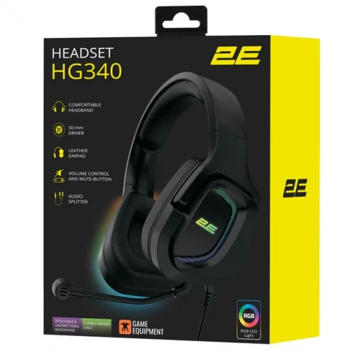 Игровая гарнитура 2E HG340 Black (2E-HG340BK)