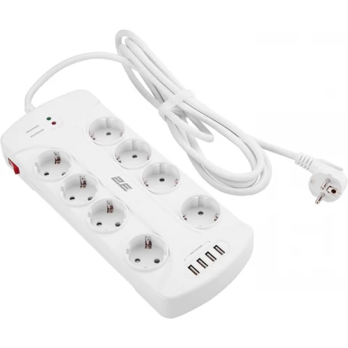 Сетевой фильтр 2E SP815M3USBWH