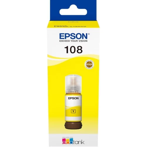 Чернила Epson 108 EcoTank Yellow (C13T09C44A)